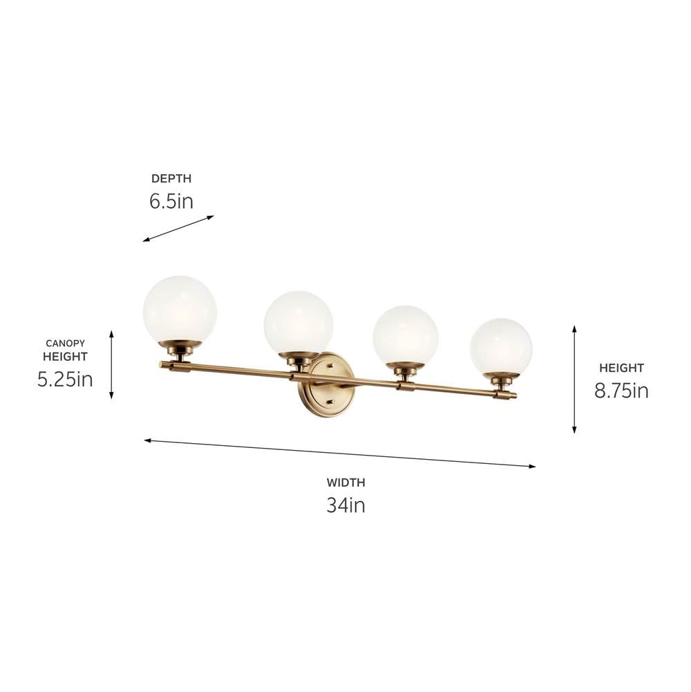 Kichler Lighting 55173CPZ Champagne Bronze Vanity 4lt Image 3