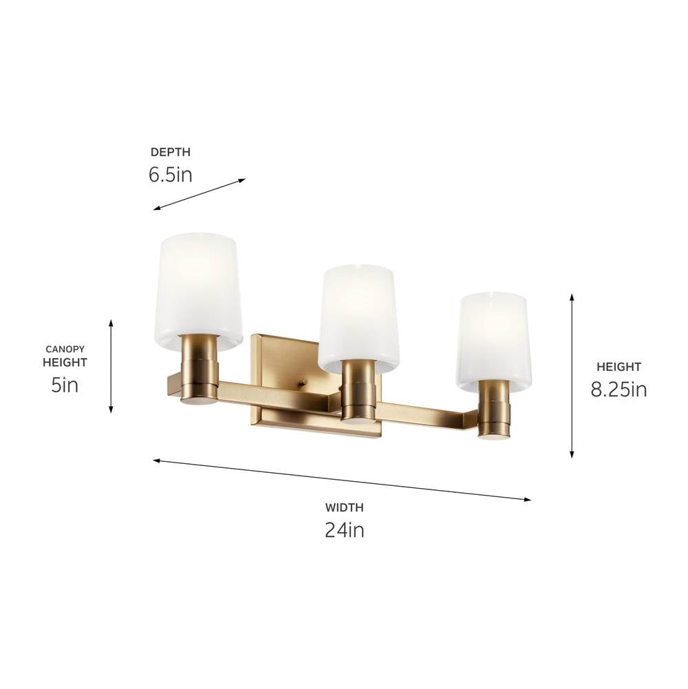 Kichler Lighting 55176CPZ Champagne Bronze Vanity 3lt Image 4