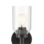 Kichler Lighting 55183BK Black Madden 14.75 Inch 1 Light Wall Sconce With Clear Glass In Black Image 2