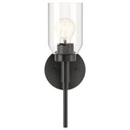 Kichler Lighting Madden 14.75 Inch 1 Light Wall Sconce With Clear Glass In Black