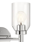 Kichler Lighting 55184CH Chrome Madden 14.25 Inch 2 Light Vanity With Clear Glass In Chrome Image 4