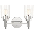 Kichler Lighting Madden 14.25 Inch 2 Light Vanity With Clear Glass In Chrome