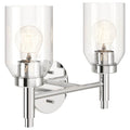 Kichler Lighting 55184CH Chrome Madden 14.25 Inch 2 Light Vanity With Clear Glass In Chrome Image 1