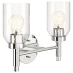 Kichler Lighting 55184CH Chrome Madden 14.25 Inch 2 Light Vanity With Clear Glass In Chrome Image 1