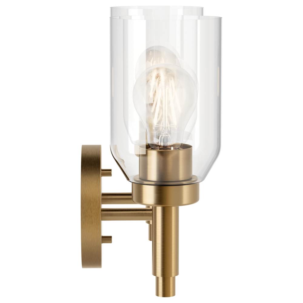 Kichler Lighting Madden 14.25 Inch 2 Light Vanity With Clear Glass In Champagne Bronze