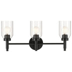 Kichler Lighting Madden 24 Inch 3 Light Vanity With Clear Glass In Black