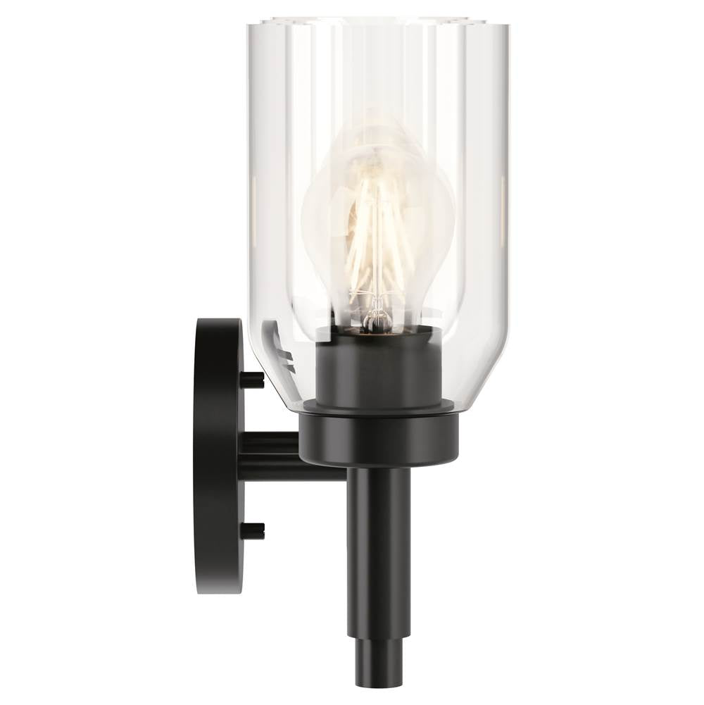 Kichler Lighting 55185BK Black Madden 24 Inch 3 Light Vanity With Clear Glass In Black Image 5