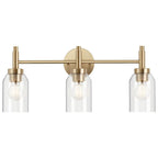 Kichler Lighting 55185CPZ Champagne Bronze Madden 24 Inch 3 Light Vanity With Clear Glass In Champagne Bronze Image 8