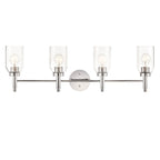 Kichler Lighting Madden 34 Inch 4 Light Vanity With Clear Glass In Chrome