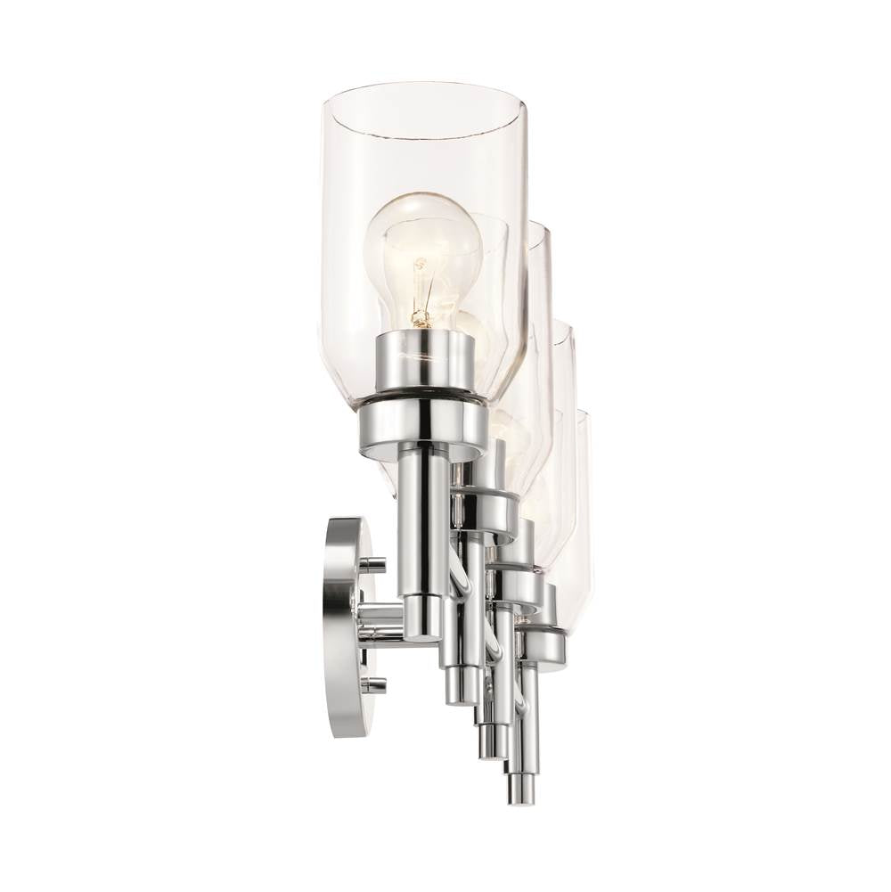 Kichler Lighting 55186CH Chrome Madden 34 Inch 4 Light Vanity With Clear Glass In Chrome Image 4