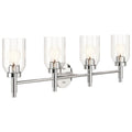 Kichler Lighting 55186CH Chrome Madden 34 Inch 4 Light Vanity With Clear Glass In Chrome Image 1