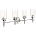 Kichler Lighting 55186CH Chrome Madden 34 Inch 4 Light Vanity With Clear Glass In Chrome Image 1