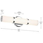 Kichler Lighting 55187CHLED Chrome Bath Bar Small Image 2