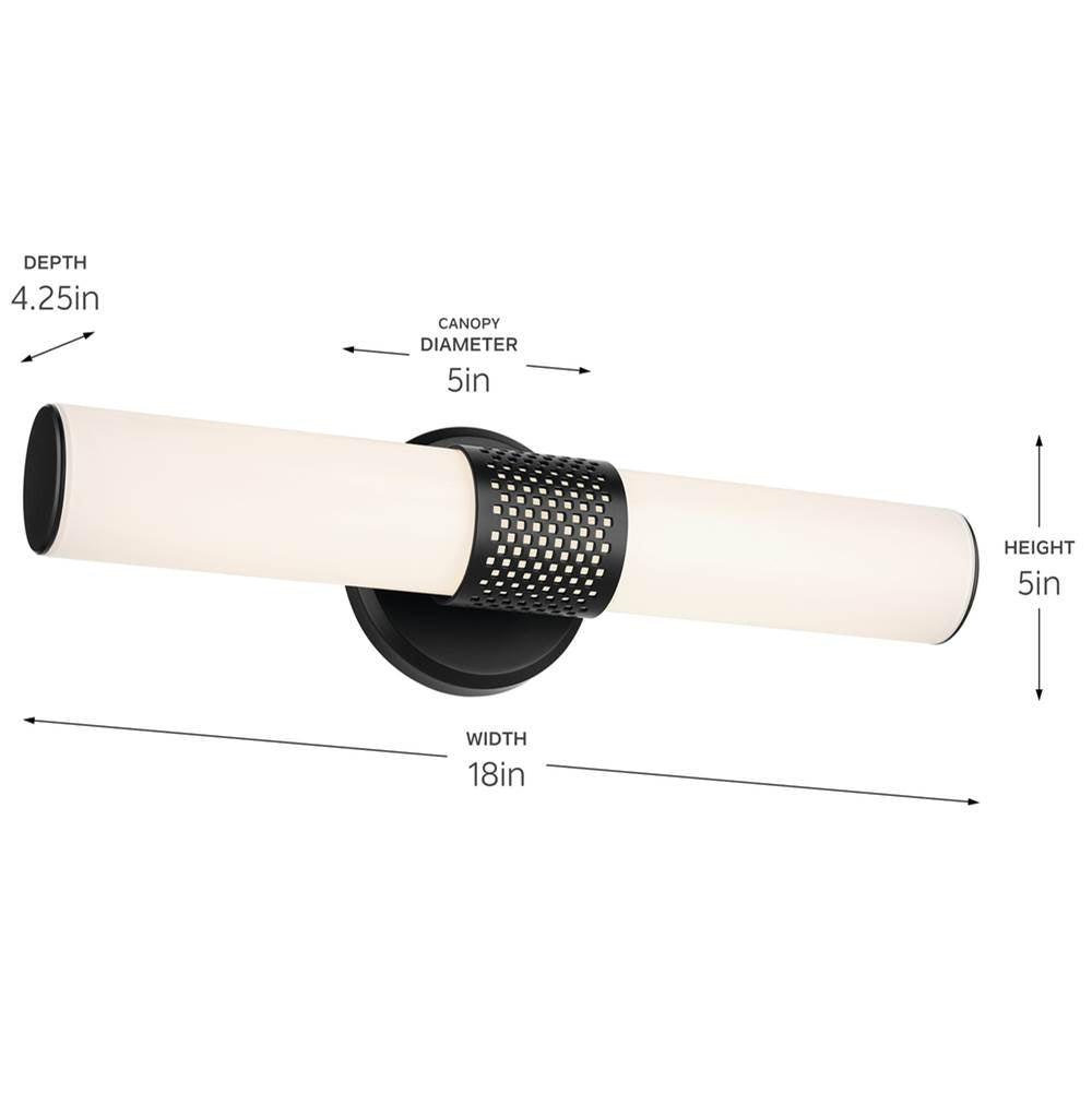 Kichler Lighting 55191BKLED Black Bath Bar Small Image 2