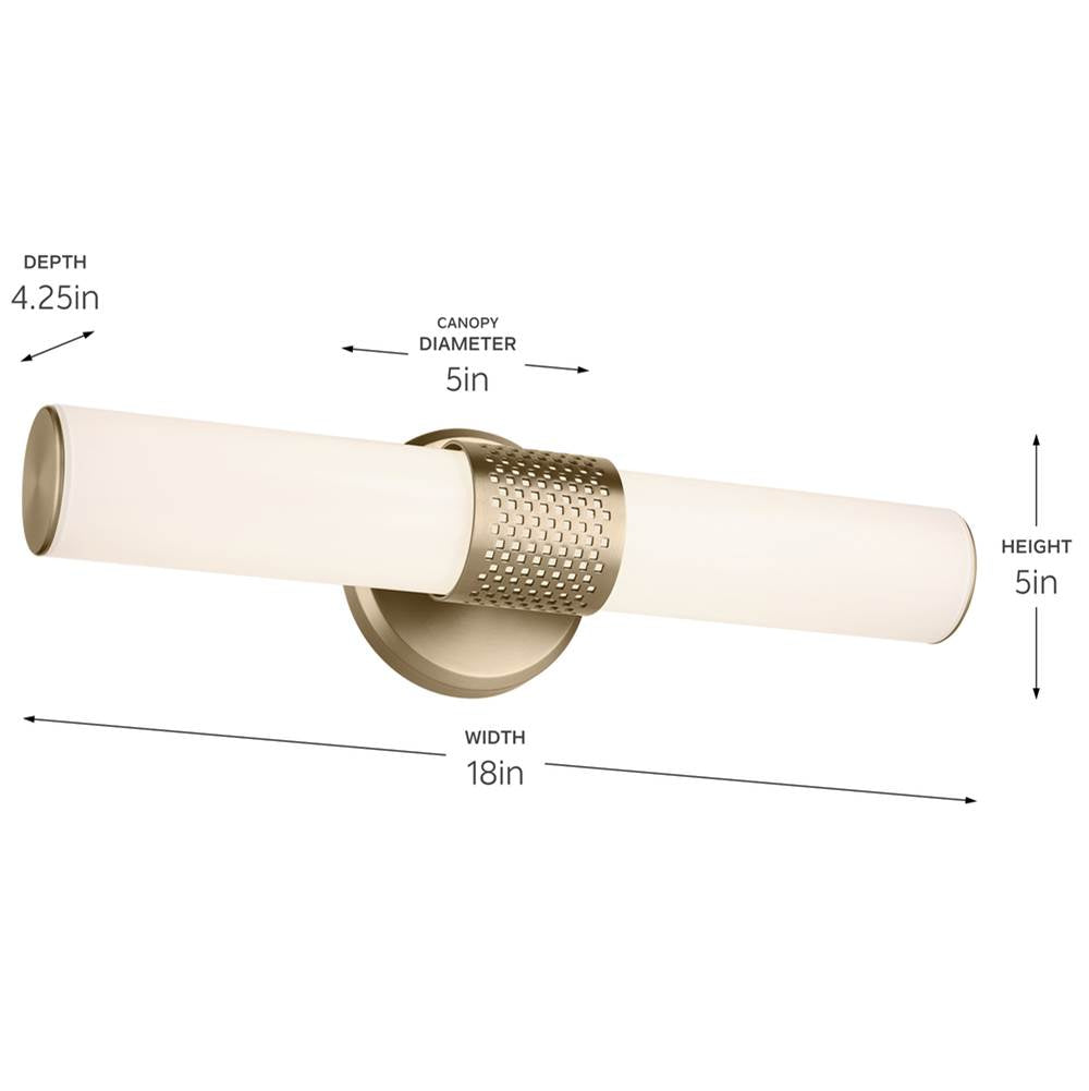 Kichler Lighting 55191CPZLED Champagne Bronze Bath Bar Small Image 2