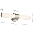 Kichler Lighting 55191NILED Brushed Nickel Bath Bar Small Image 2