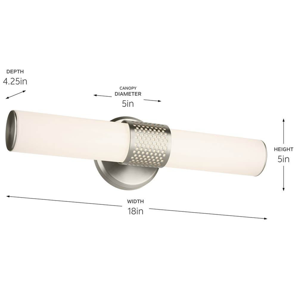 Kichler Lighting 55191NILED Brushed Nickel Bath Bar Small Image 2