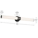 Kichler Lighting 55193BKLED Black Bath Bar Large Image 2
