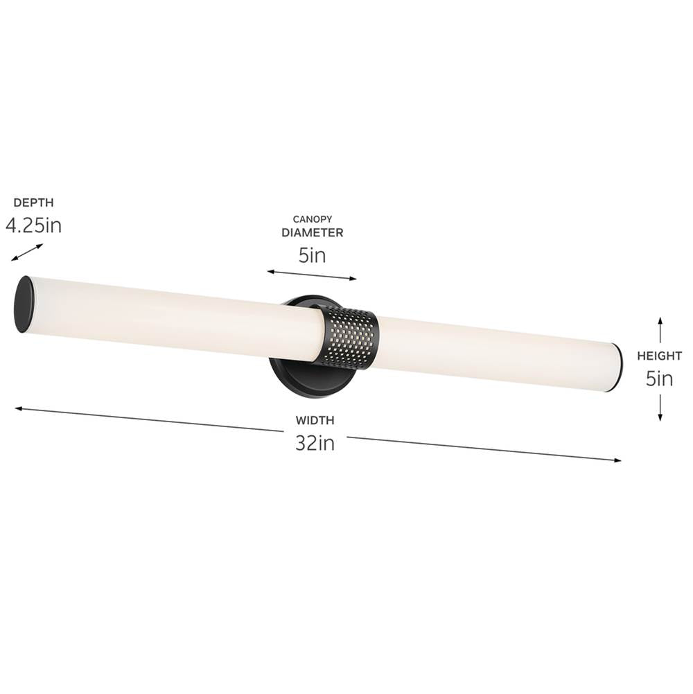 Kichler Lighting 55193BKLED Black Bath Bar Large Image 2
