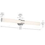 Kichler Lighting 55193CHLED Chrome Bath Bar Large Image 2