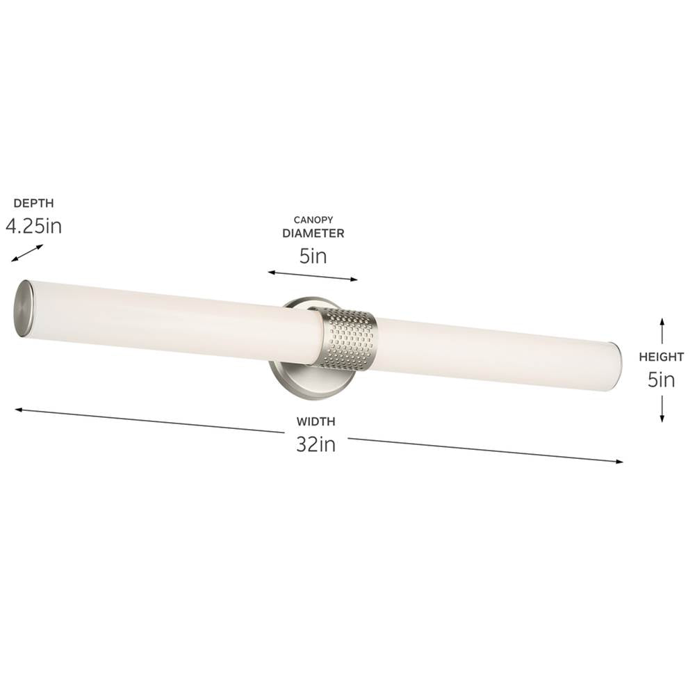 Kichler Lighting 55193NILED Brushed Nickel Bath Bar Large Image 2