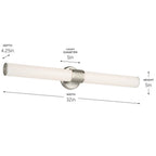 Kichler Lighting 55193NILED Brushed Nickel Bath Bar Large Image 2
