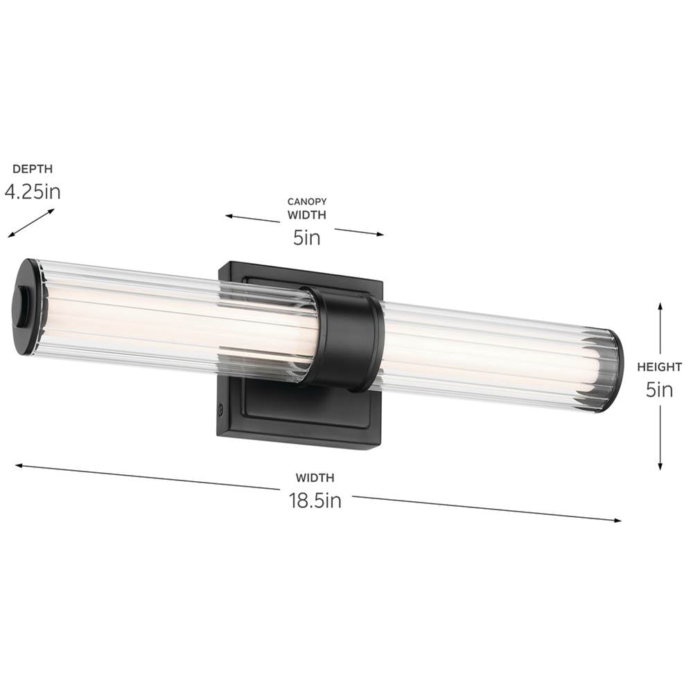 Kichler Lighting 55195BKLED Black Bath Bar Small Image 2