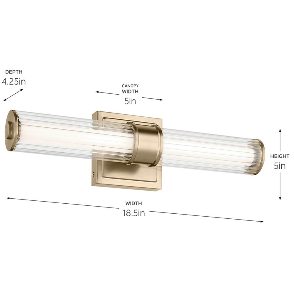 Kichler Lighting 55195CPZLED Champagne Bronze Bath Bar Small Image 2