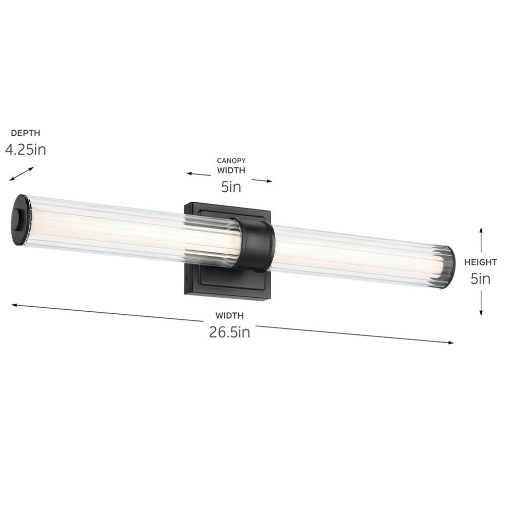 Kichler Lighting 55196BKLED Black Bath Bar Medium Image 2