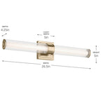 Kichler Lighting 55196CPZLED Champagne Bronze Bath Bar Medium Image 2