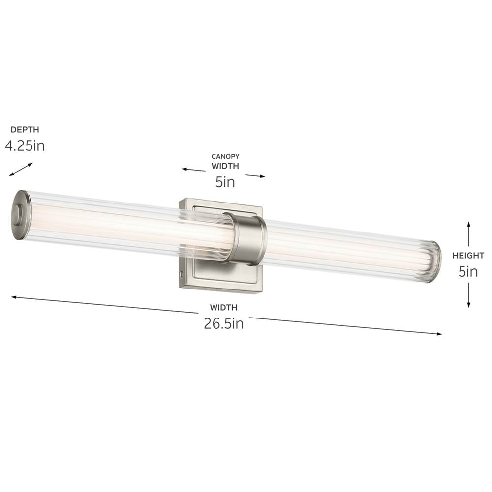 Kichler Lighting 55196NILED Brushed Nickel Bath Bar Medium Image 2