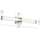 Kichler Lighting 55196NILED Brushed Nickel Bath Bar Medium Image 2