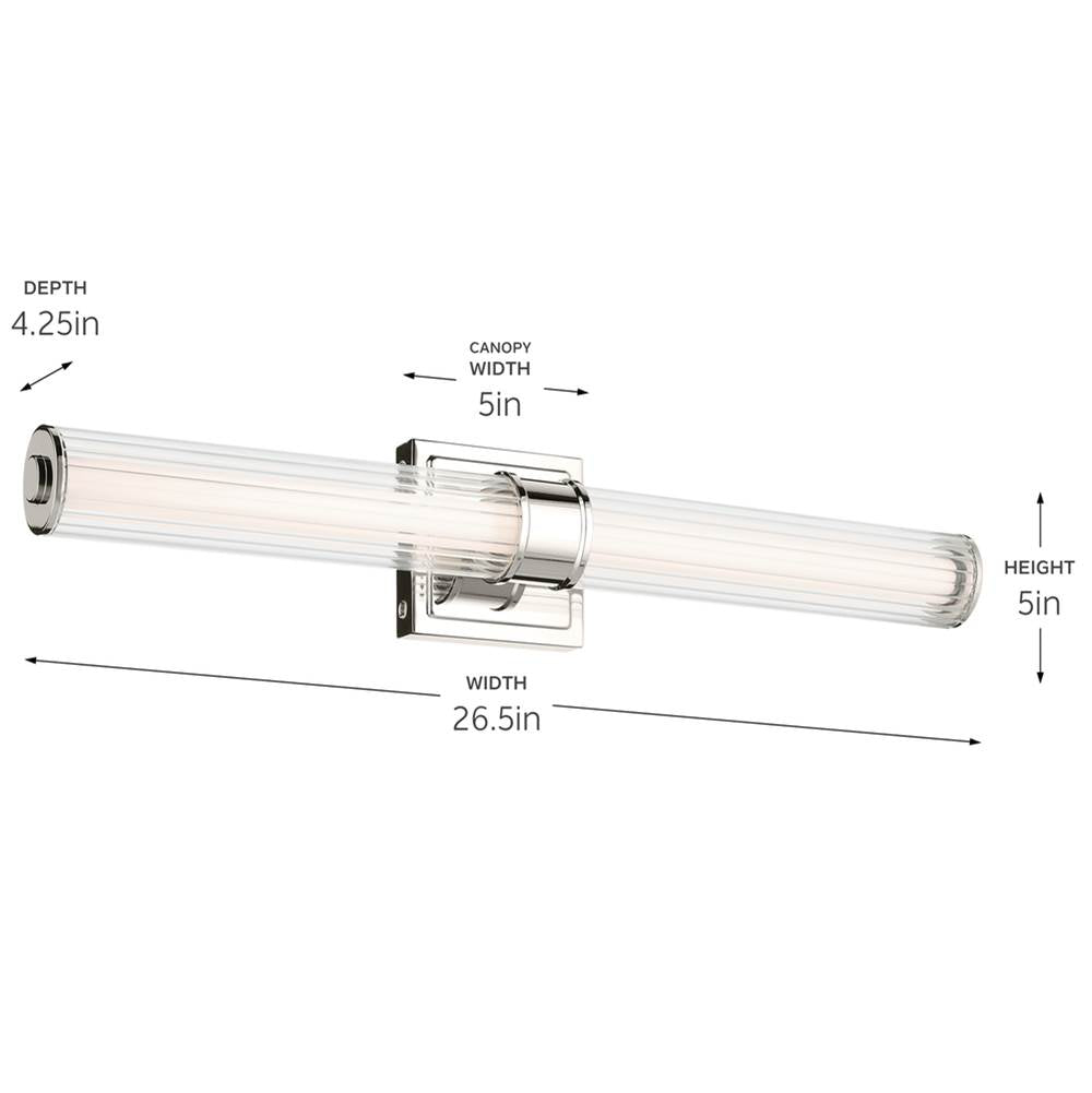 Kichler Lighting 55196PNLED Polished Nickel Bath Bar Medium Image 2