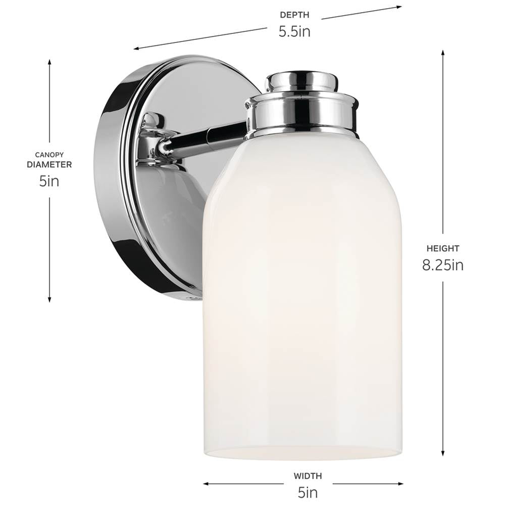 Kichler Lighting 55200CH Chrome Wall Sconce 1lt Image 3