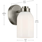 Kichler Lighting 55200NI Brushed Nickel Wall Sconce 1lt Image 3