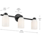 Kichler Lighting 55202BK Black Bath 3lt Image 3