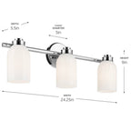 Kichler Lighting 55202CH Chrome Bath 3lt Image 2