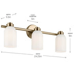 Kichler Lighting 55202CPZ Champagne Bronze Bath 3lt Image 2
