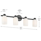 Kichler Lighting 55203BK Black Bath 4lt Image 3