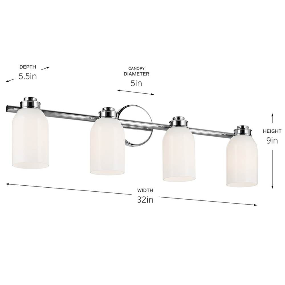 Kichler Lighting 55203CH Chrome Bath 4lt Image 2