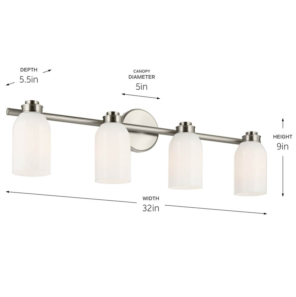 Kichler Lighting 55203NI Brushed Nickel Bath 4lt Image 3
