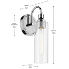 Kichler Lighting 55209CH Chrome Wall Sconce 1lt Image 2