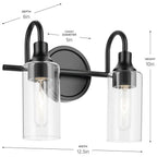 Kichler Lighting 55210BK Black Bath 2lt Image 2