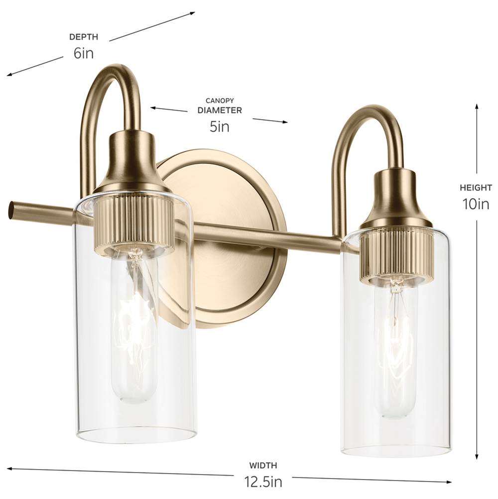 Kichler Lighting 55210CPZ Champagne Bronze Bath 2lt Image 3