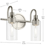 Kichler Lighting 55210NI Brushed Nickel Bath 2lt Image 3