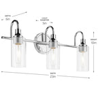 Kichler Lighting 55211CH Chrome Bath 3lt Image 3