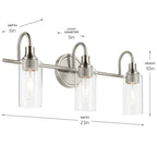 Kichler Lighting 55211NI Brushed Nickel Bath 3lt Image 3
