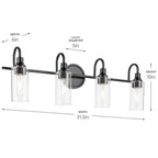 Kichler Lighting 55212BK Black Bath 4lt Image 2