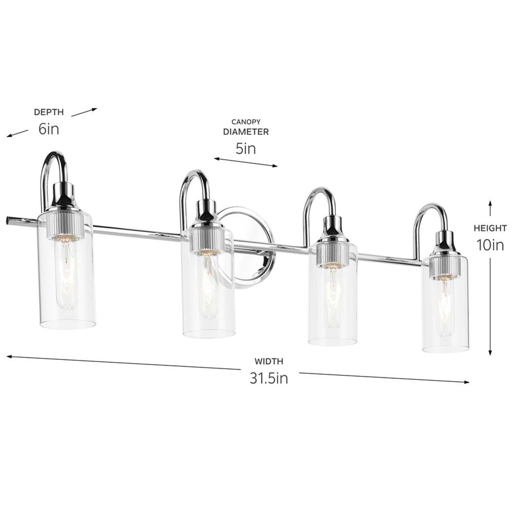 Kichler Lighting 55212CH Chrome Bath 4lt Image 2