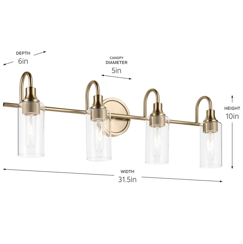 Kichler Lighting 55212CPZ Champagne Bronze Bath 4lt Image 3